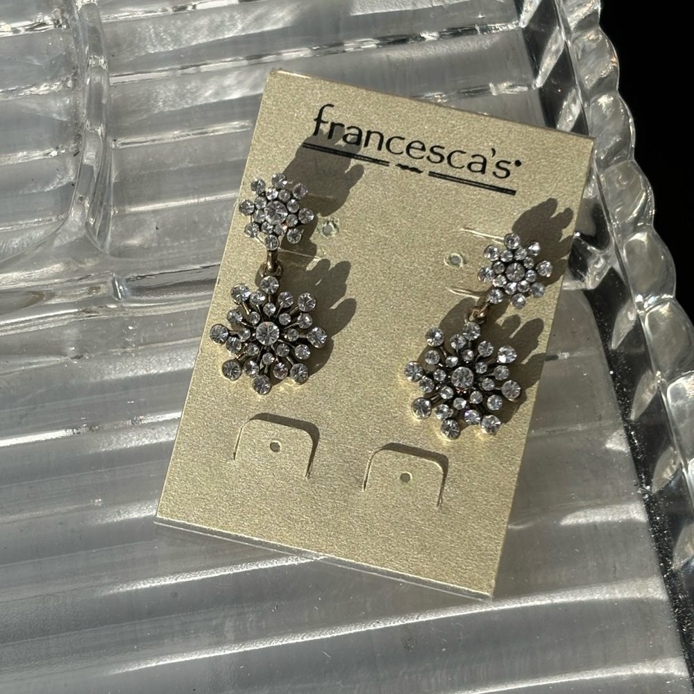 Francesca’s Sparkling Rhinestone Chandelier Earrings
